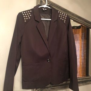 H&M Black studded blazer